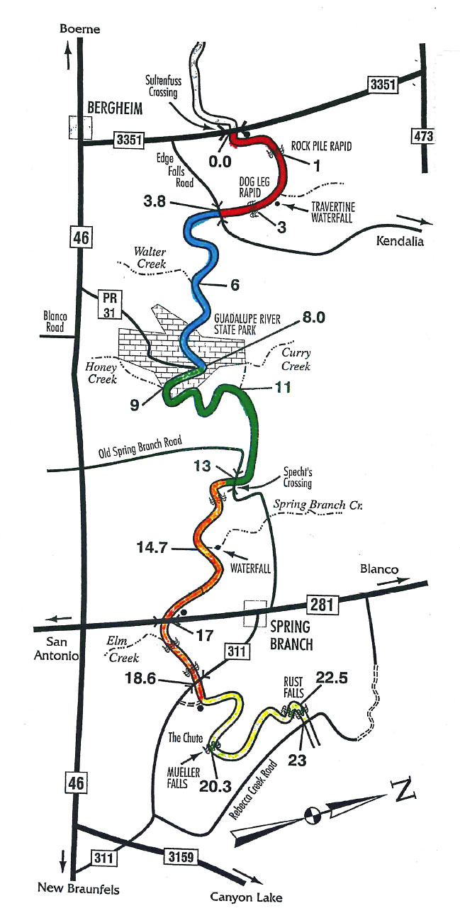 Upper Guadalupe River map