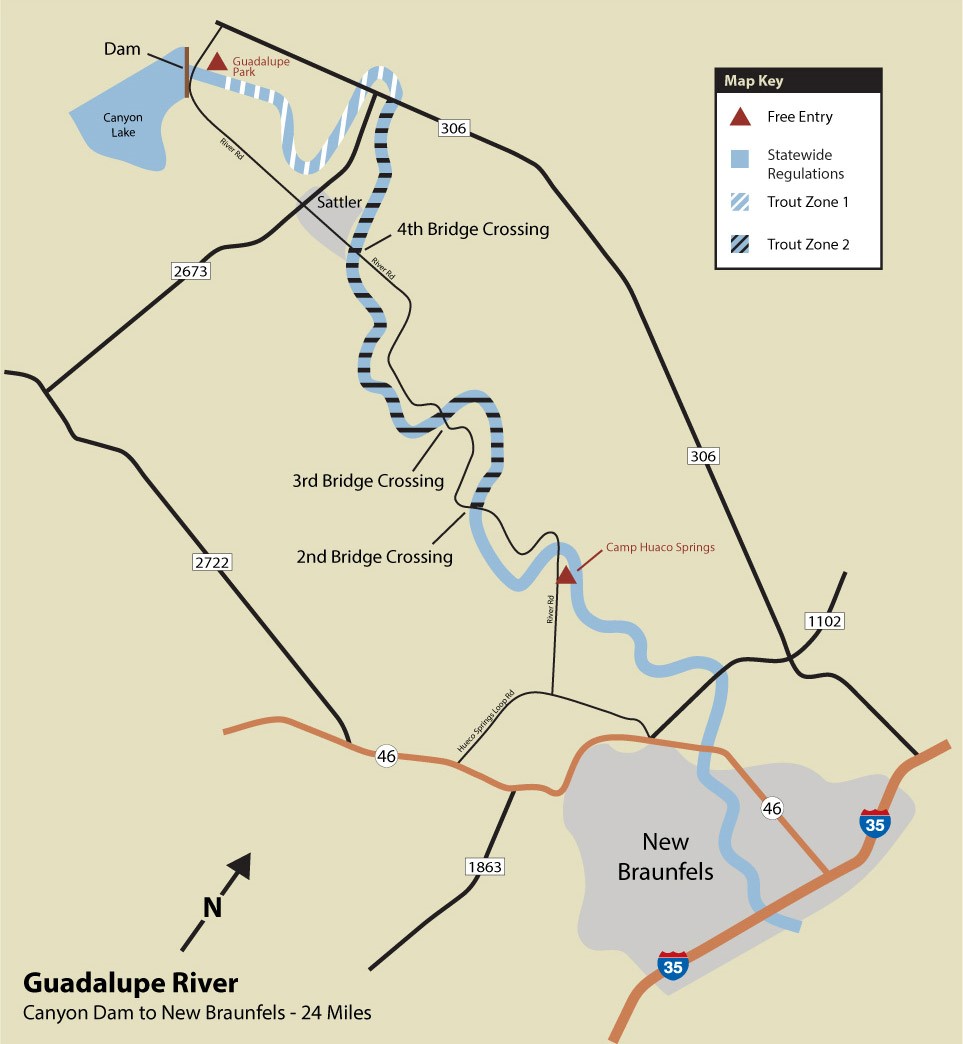 Guadalupe River Map
