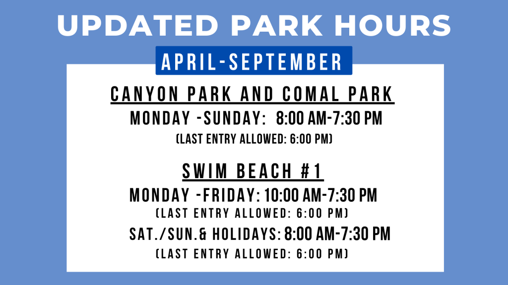 Our Parks Are Now Open!
