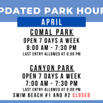 Updated Park Hours